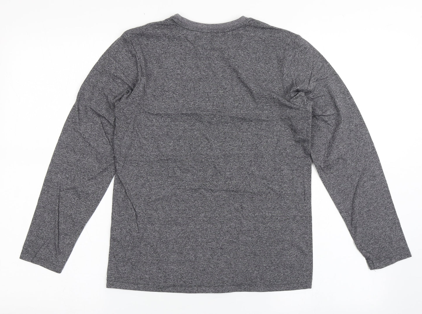 George Boys Grey  Polyester Basic T-Shirt Size 10-11 Years Round Neck Pullover