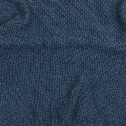 Cedar Wood State Mens Blue Round Neck  Acrylic Pullover Jumper Size S