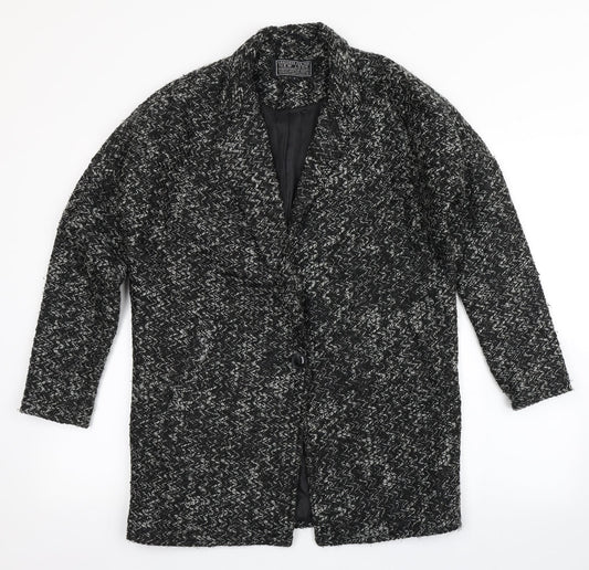 New Look Womens Black  Acrylic Jacket Blazer Size 8