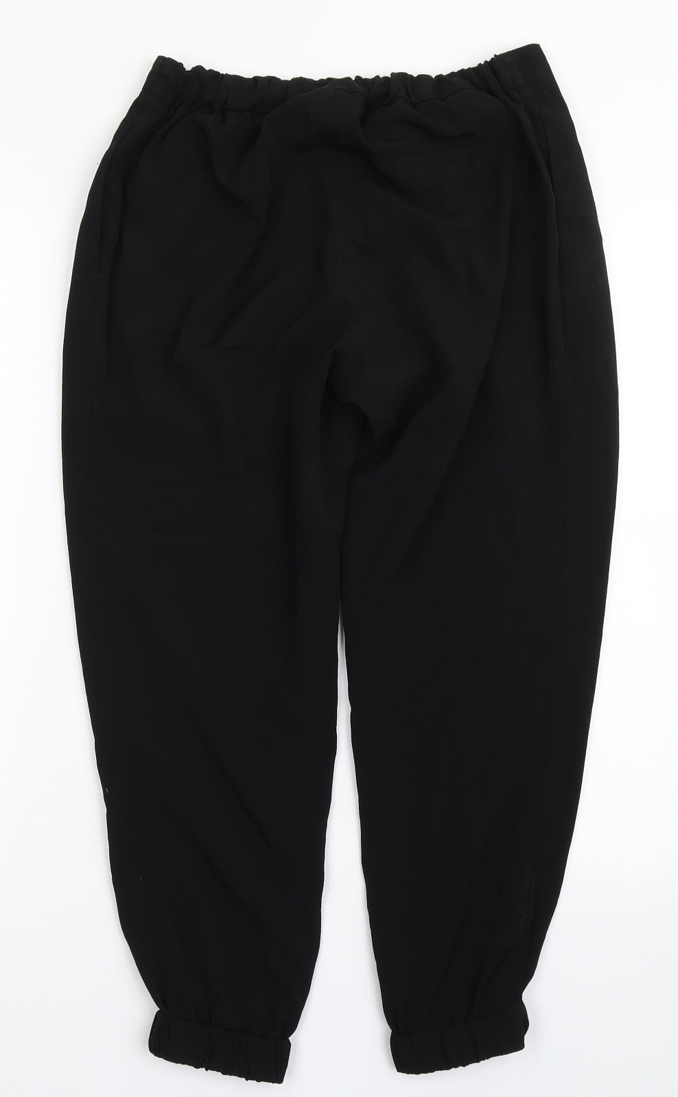 Topshop Womens Black  Polyester Trousers  Size 10 L24 in Regular
