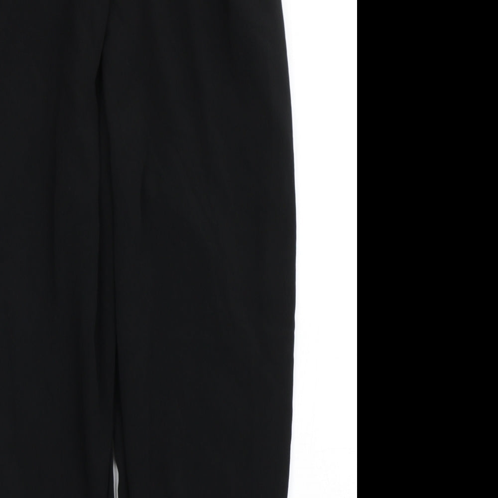 Topshop Womens Black  Polyester Trousers  Size 10 L24 in Regular