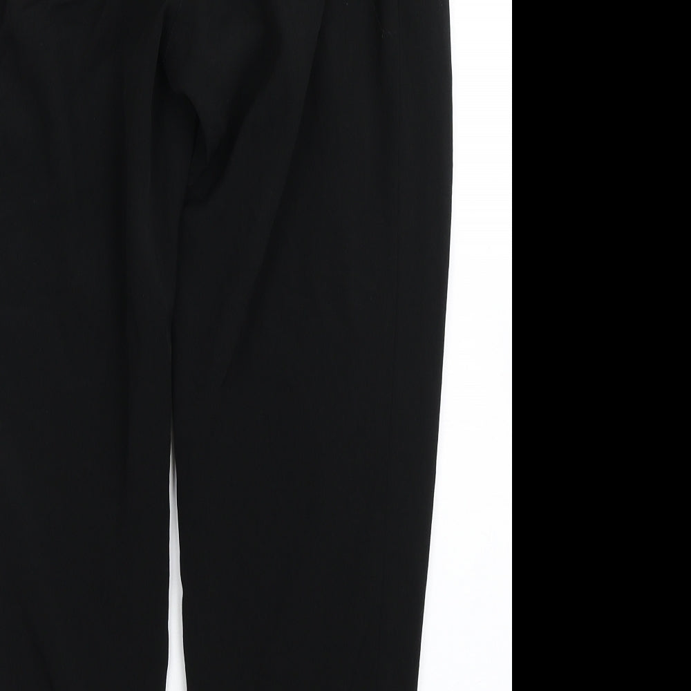 Topshop Womens Black  Polyester Trousers  Size 10 L24 in Regular