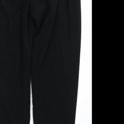 Topshop Womens Black  Polyester Trousers  Size 10 L24 in Regular