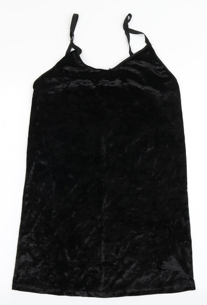 Topshop Womens Black  Polyester Bodycon  Size 8  Round Neck Pullover