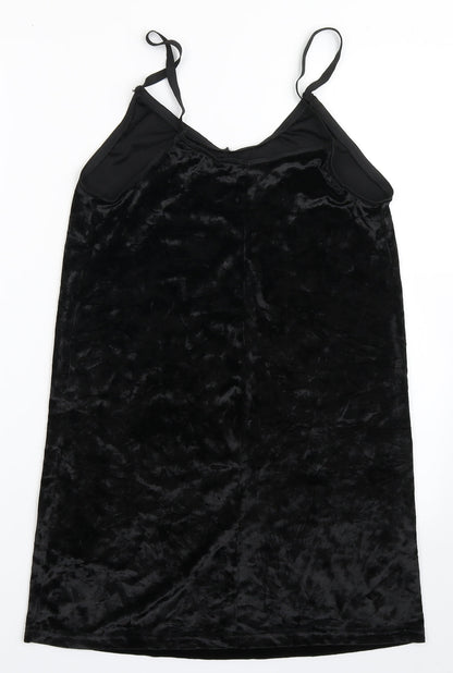 Topshop Womens Black  Polyester Bodycon  Size 8  Round Neck Pullover