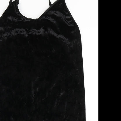Topshop Womens Black  Polyester Bodycon  Size 8  Round Neck Pullover