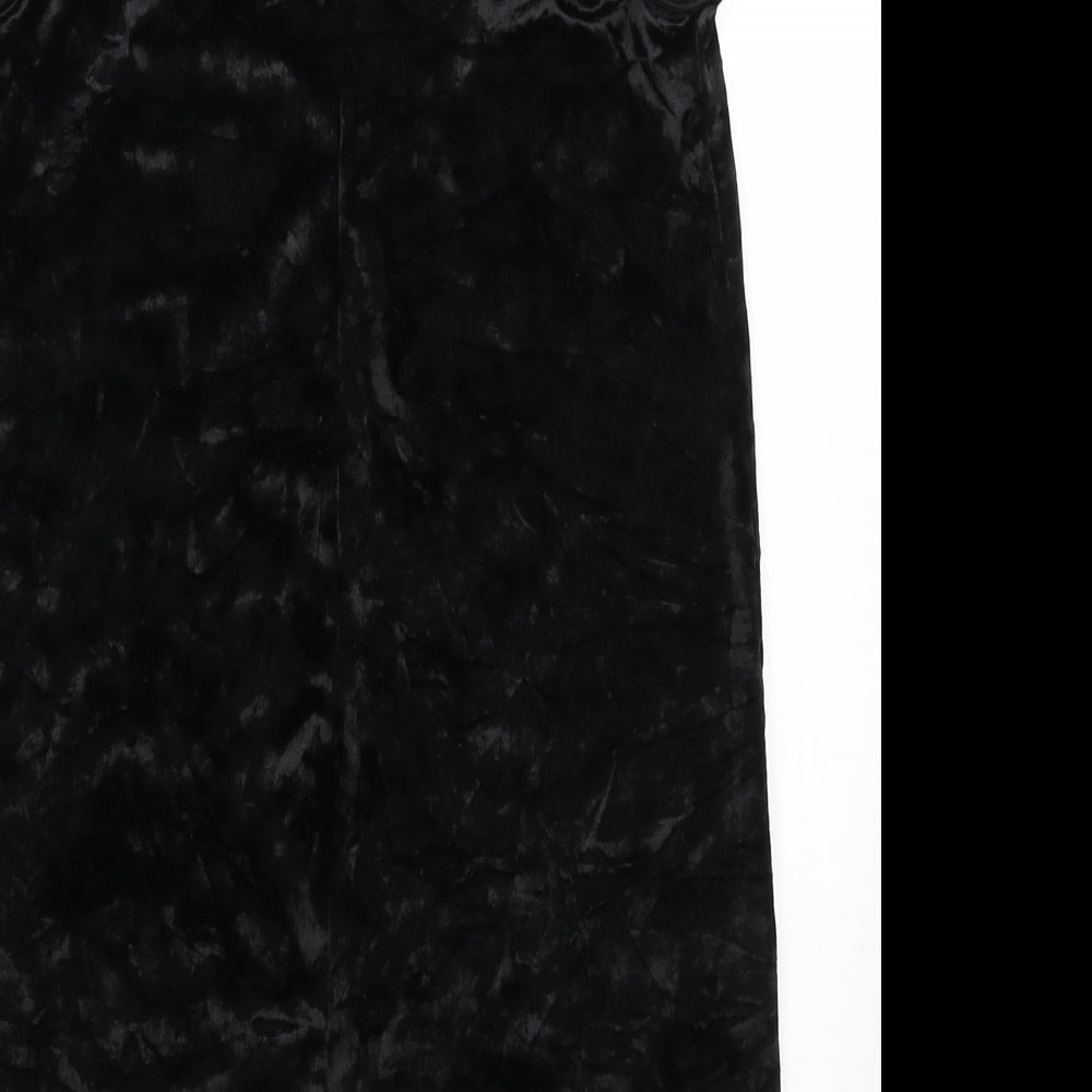 Topshop Womens Black  Polyester Bodycon  Size 8  Round Neck Pullover