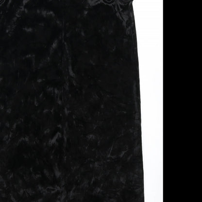 Topshop Womens Black  Polyester Bodycon  Size 8  Round Neck Pullover
