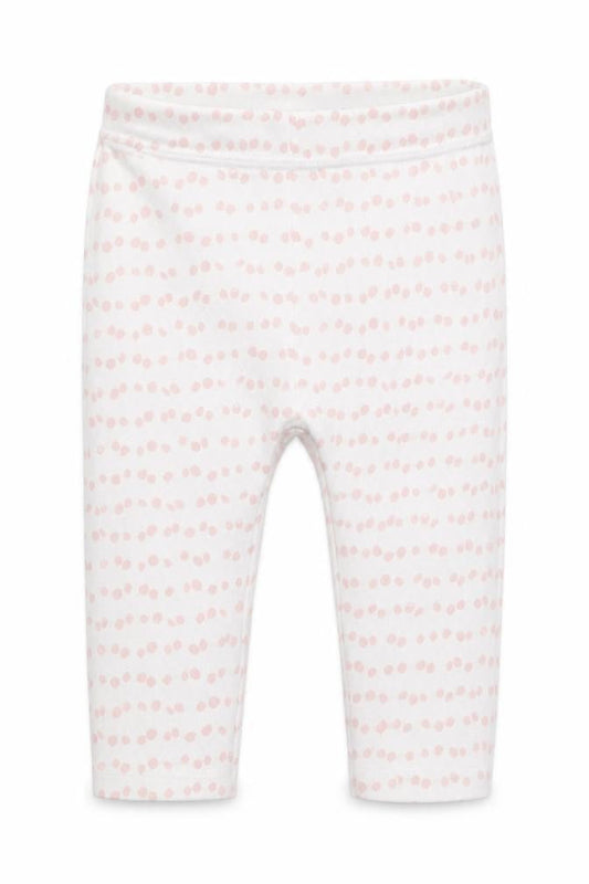 George Girls White Polka Dot Cotton Sweatpants Trousers Size 6-9 Months   - Pink Polka Dot