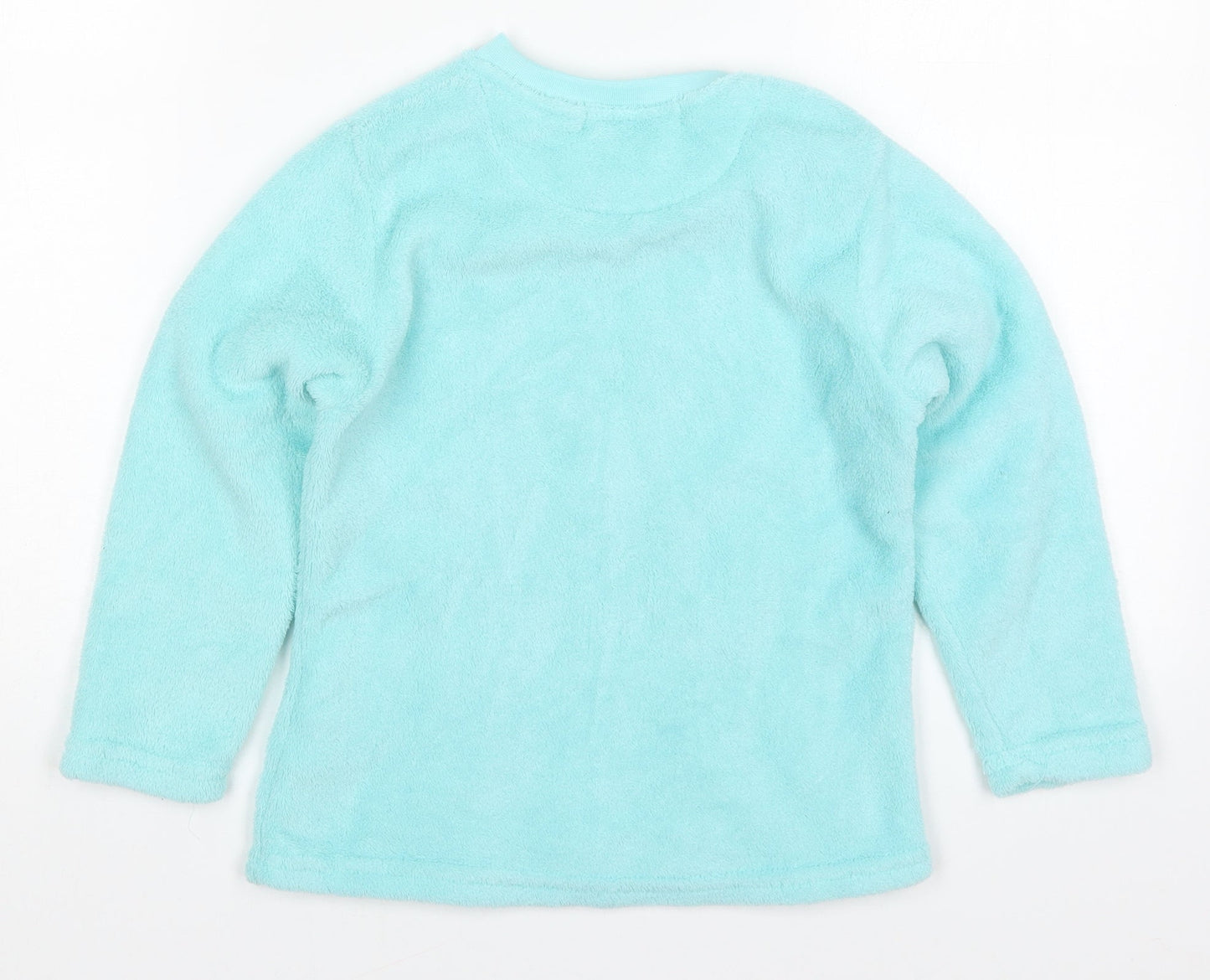 B&M Girls Blue Solid Polyester Top Pyjama Top Size 6-7 Years  Pullover - Sleeping Princess
