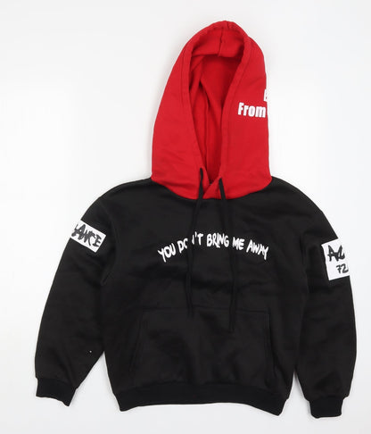 SheIn Womens Black  Polyester Pullover Hoodie Size M  Pullover - Escape From Standard Don't Bring Me Away