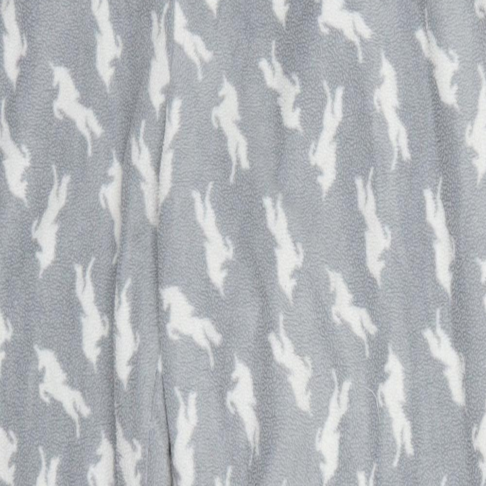 Avenue Womens Grey  Polyester Trousers  Size 8 L26 in Regular  - Unicorn Pyjama Pants