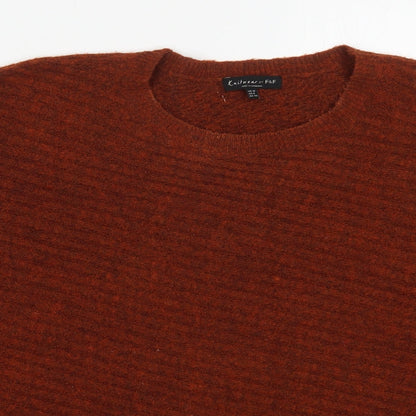 F&F Womens Brown Round Neck  Acrylic Pullover Jumper Size 12