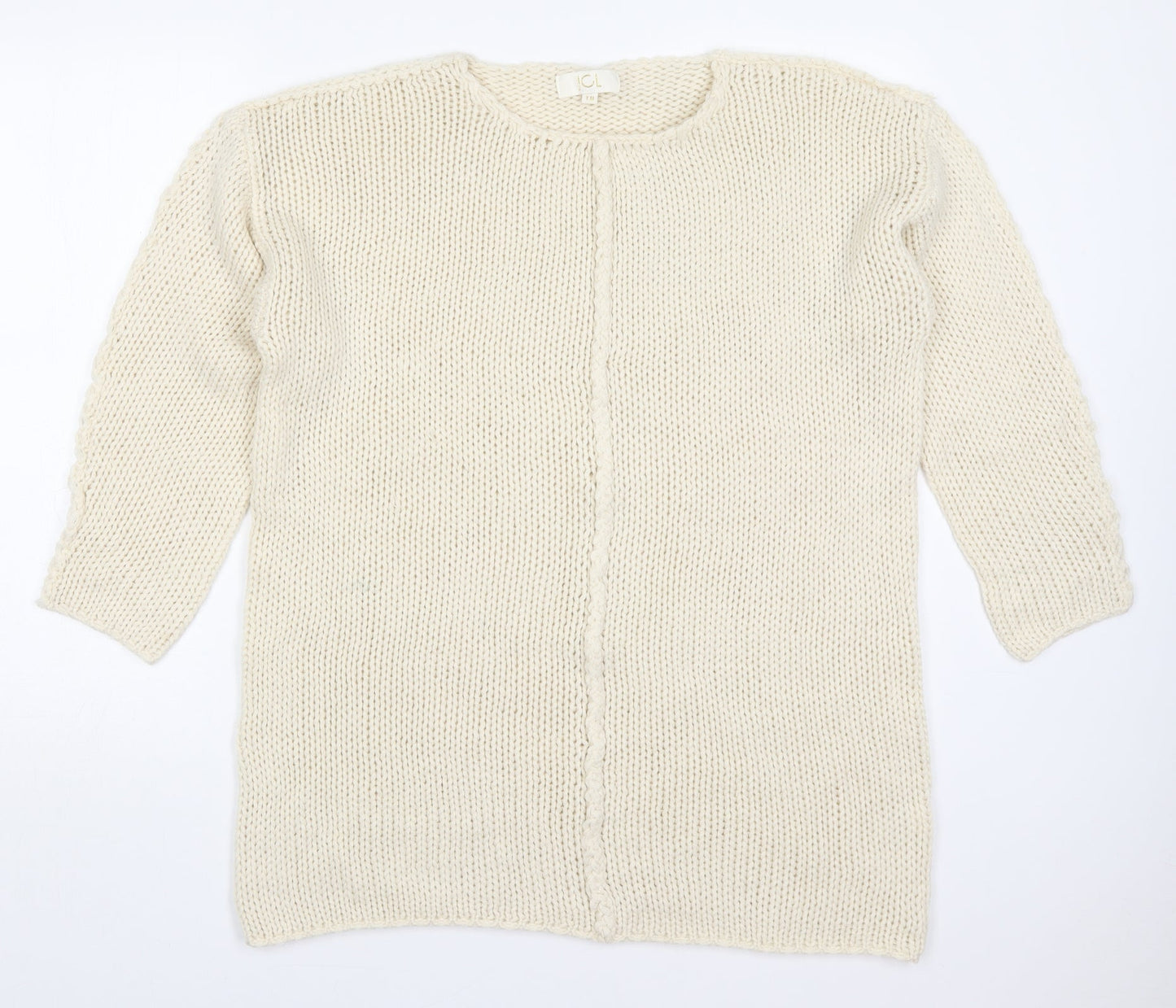 Womens UK Size One Size JCL Beige Pullover Jumper