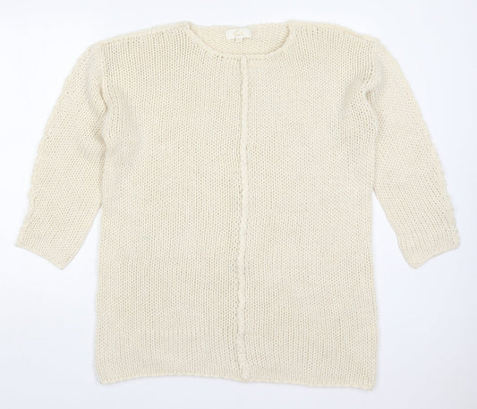 Womens UK Size One Size JCL Beige Pullover Jumper