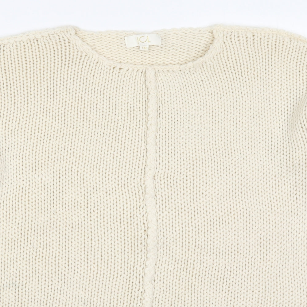 Womens UK Size One Size JCL Beige Pullover Jumper