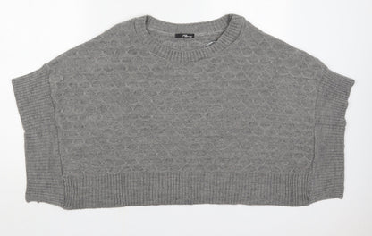 Jane Norman Womens Grey   Jacket Poncho Size 10