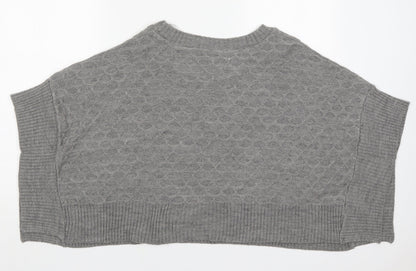 Jane Norman Womens Grey   Jacket Poncho Size 10