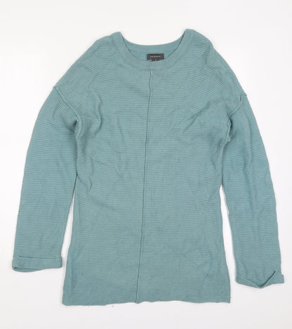 Primark Womens Blue Round Neck  Cotton Pullover Jumper Size 10