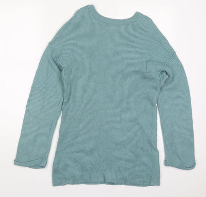 Primark Womens Blue Round Neck  Cotton Pullover Jumper Size 10