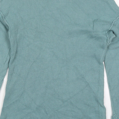Primark Womens Blue Round Neck  Cotton Pullover Jumper Size 10