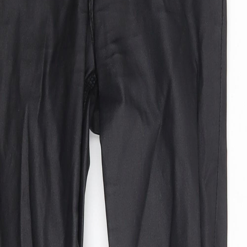 Denim Co. Womens Black  Viscose Trousers  Size 8 L27 in Slim Zip