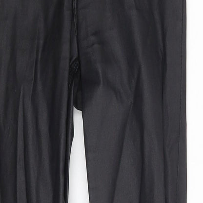 Denim Co. Womens Black  Viscose Trousers  Size 8 L27 in Slim Zip