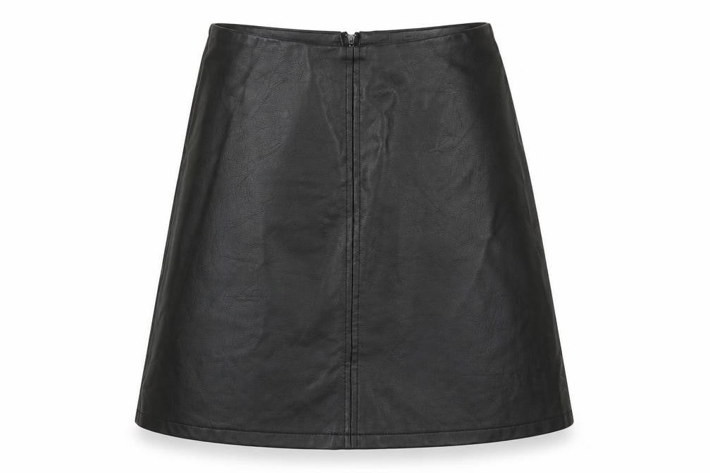 Primark Womens Black  Polyester A-Line Skirt Size 6   Zip