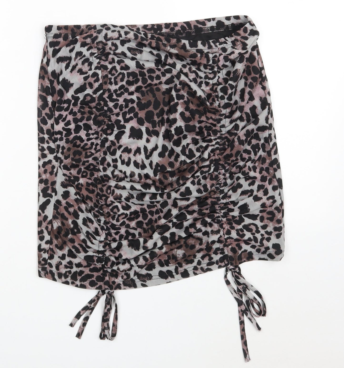 SheIn Womens Brown Animal Print Polyester Straight & Pencil Skirt Size L