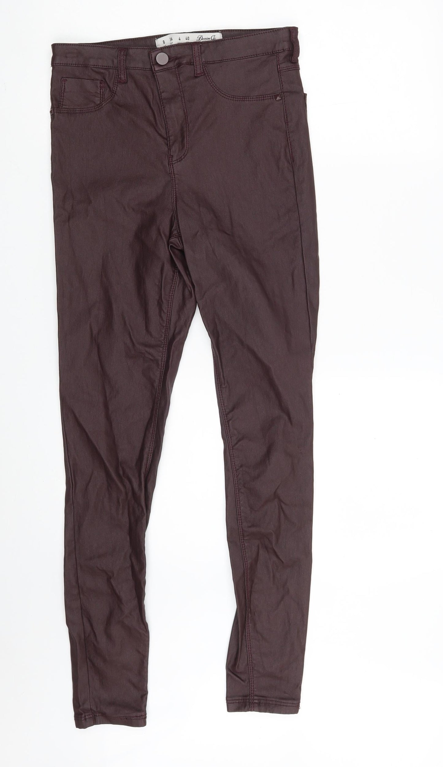 Womens UK Size 8 Denim Co.  Jegging Purple Leggings