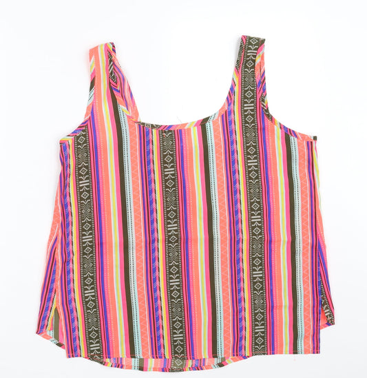 Womens UK Size 10 Chemistry Multicoloured Camisole Tank