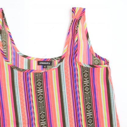 Womens UK Size 10 Chemistry Multicoloured Camisole Tank