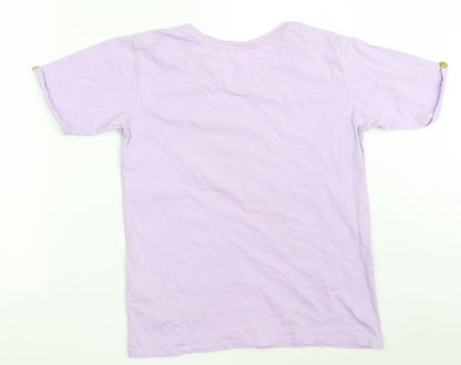 Golddigga Womens Purple  100% Cotton Basic T-Shirt Size 10 Round Neck - Forever Coutour