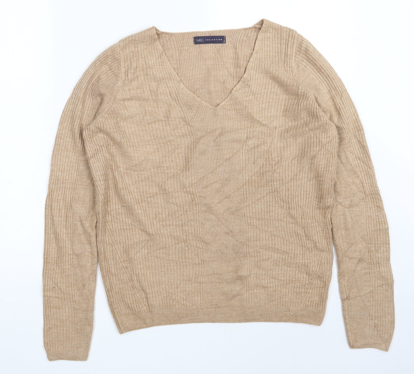 Womens UK Size 12 Marks and Spencer Brown Pullover Jumper