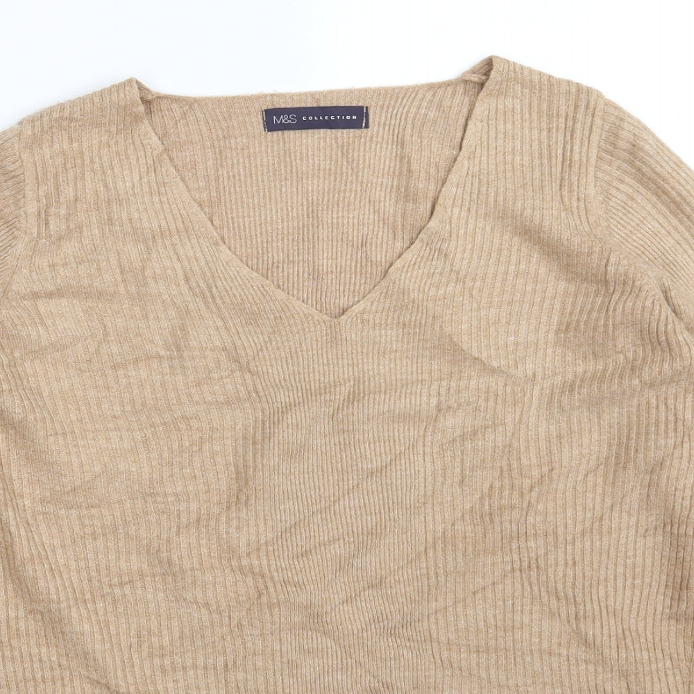 Womens UK Size 12 Marks and Spencer Brown Pullover Jumper
