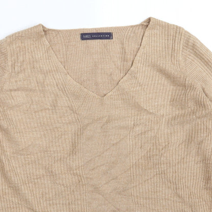 Womens UK Size 12 Marks and Spencer Brown Pullover Jumper