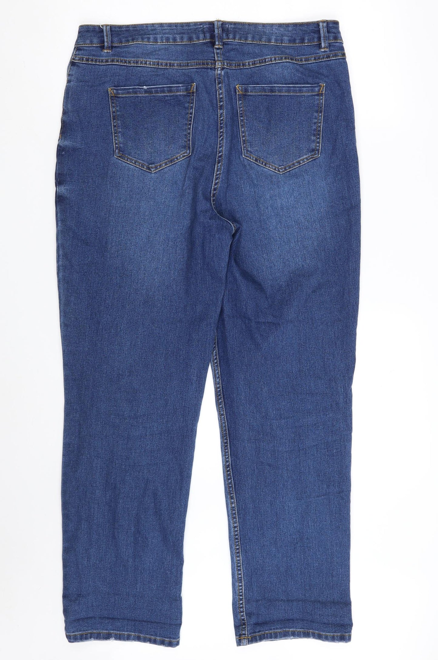 Mens UK Size 16 Papaya Regular Fit Straight Blue Jeans