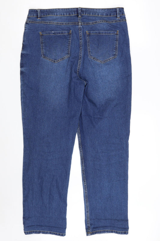 Mens UK Size 16 Papaya Regular Fit Straight Blue Jeans