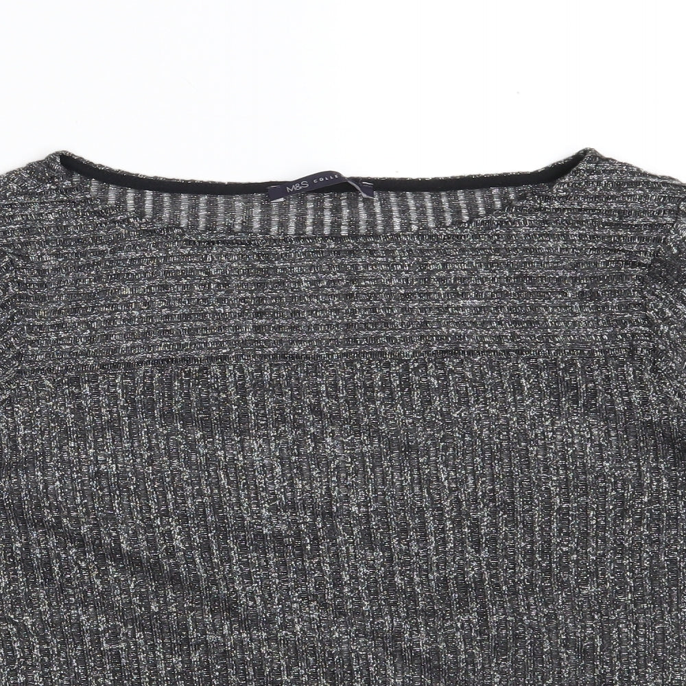 Womens UK Size 14 Marks and Spencer Black Pullover Sweatshirt
