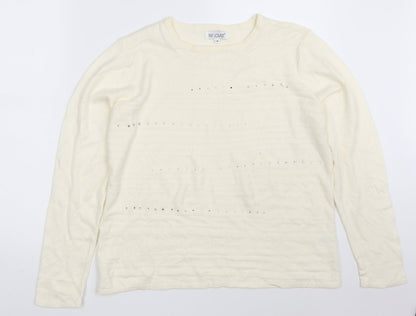 Womens UK Size M FAY LOUISE Ivory Pullover Jumper