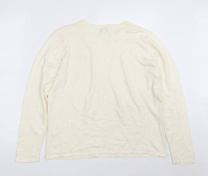 Womens UK Size M FAY LOUISE Ivory Pullover Jumper