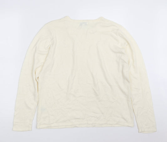 Womens UK Size M FAY LOUISE Ivory Pullover Jumper