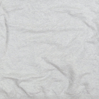 Threadbare Mens Grey Round Neck  Cotton Pullover Jumper Size L