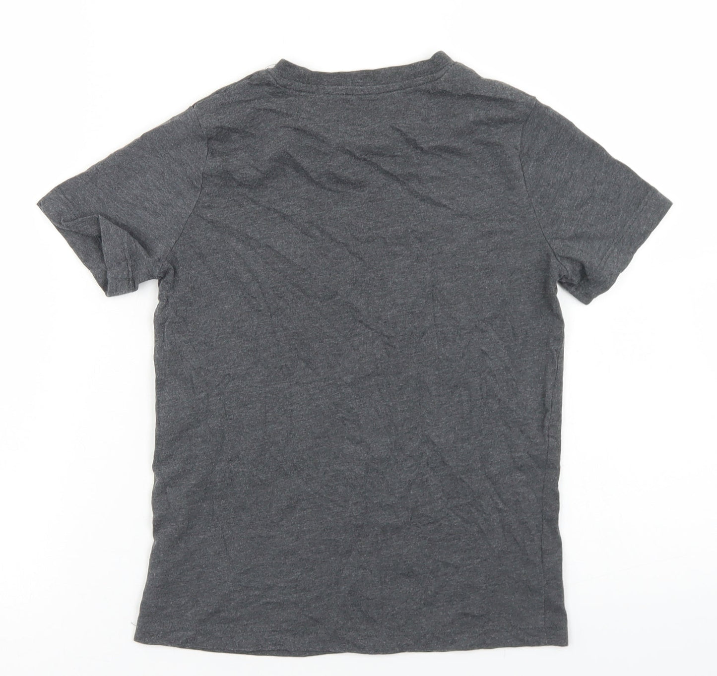 F&F Boys Grey  Cotton Basic T-Shirt Size 8-9 Years Crew Neck  - Chillin'