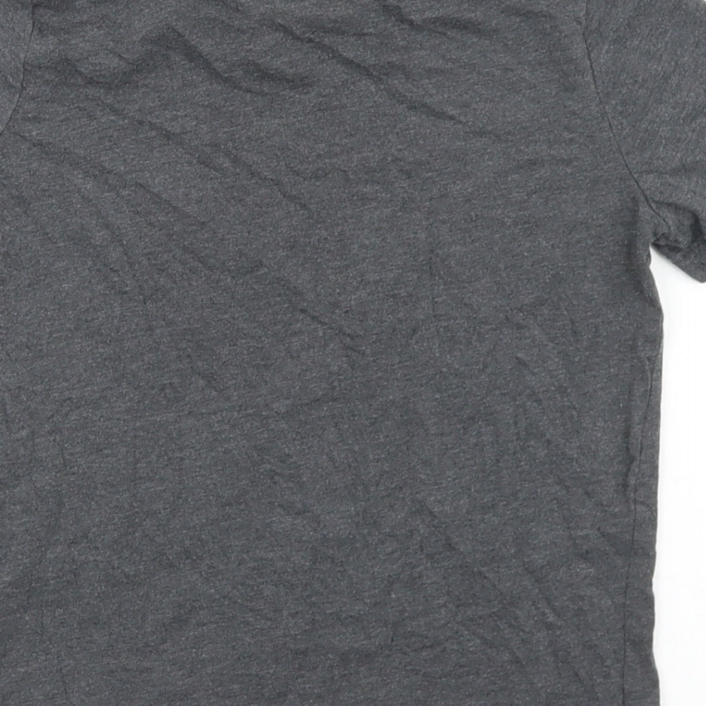 F&F Boys Grey  Cotton Basic T-Shirt Size 8-9 Years Crew Neck  - Chillin'