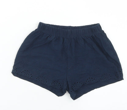 NEXT Girls Blue  Cotton Cropped Trousers Size 12-18 Months