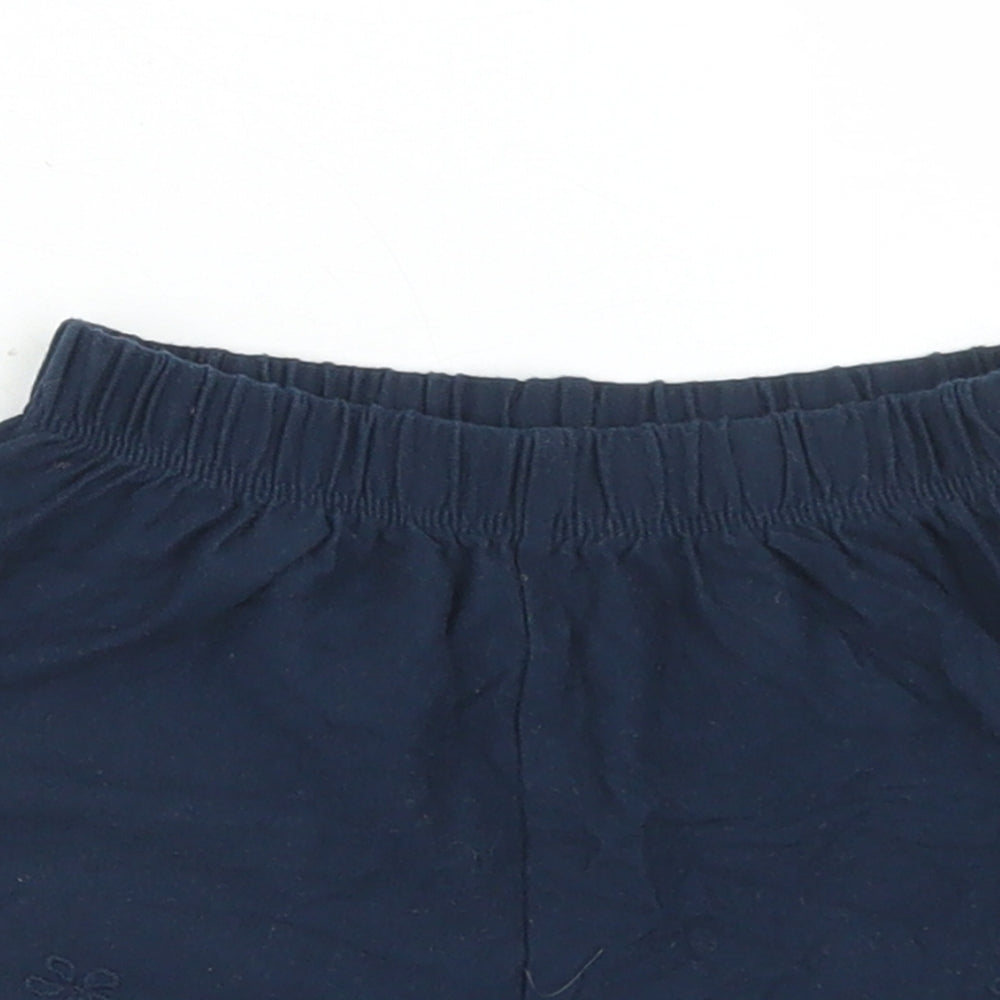 NEXT Girls Blue  Cotton Cropped Trousers Size 12-18 Months