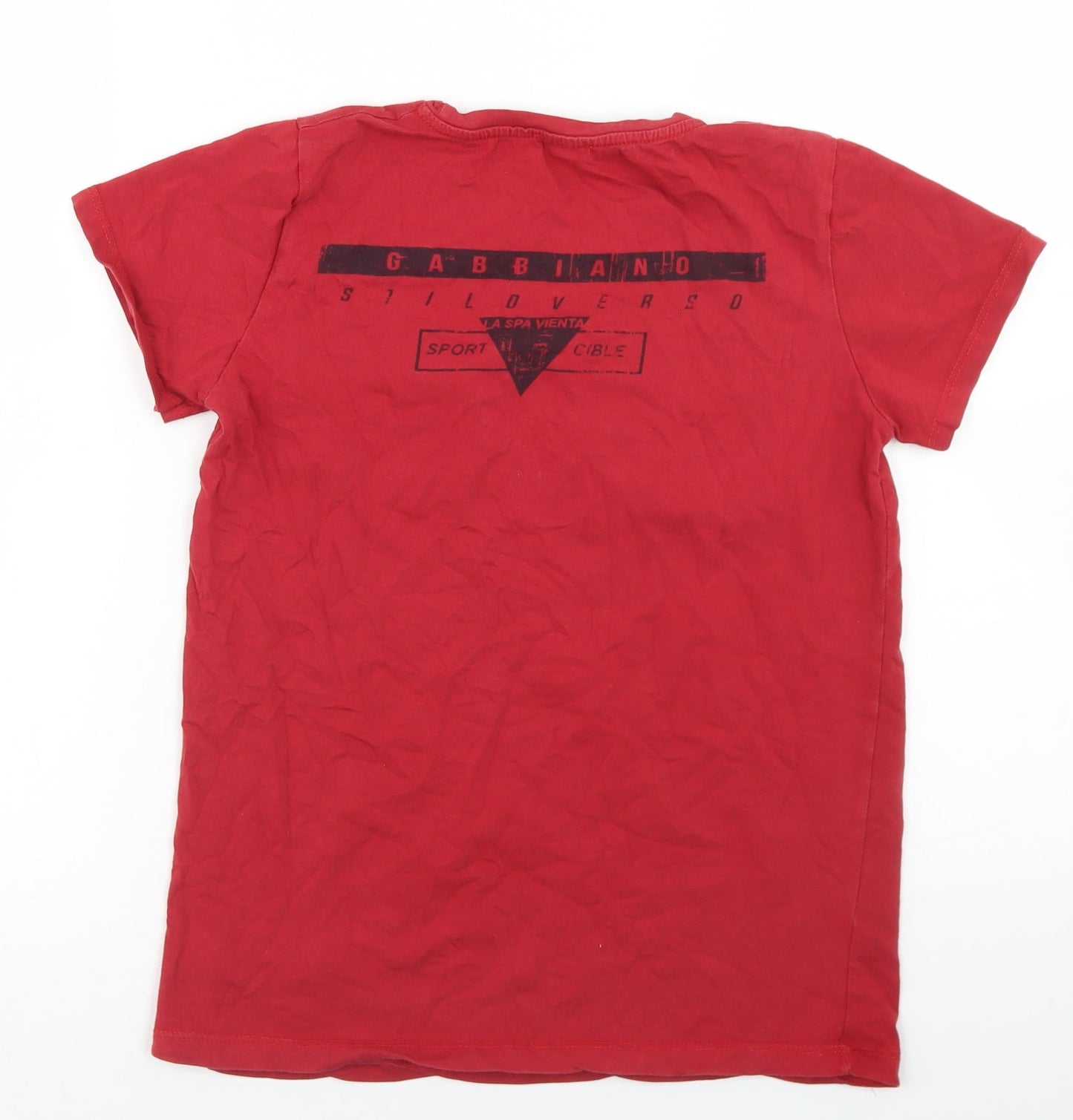 Wi&Magico Boys Red  Cotton Basic T-Shirt Size 12-13 Years Collared