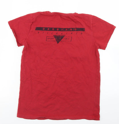 Wi&Magico Boys Red  Cotton Basic T-Shirt Size 12-13 Years Collared