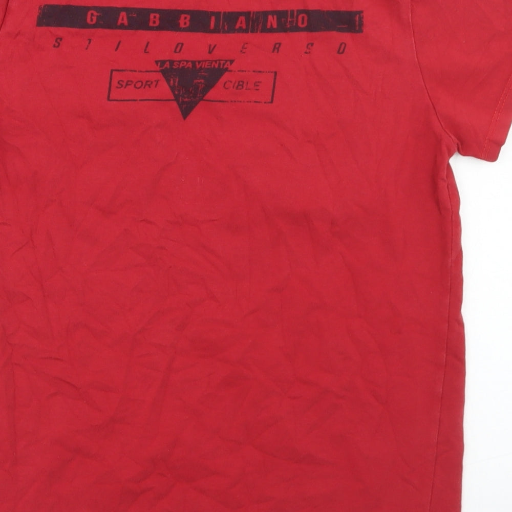 Wi&Magico Boys Red  Cotton Basic T-Shirt Size 12-13 Years Collared